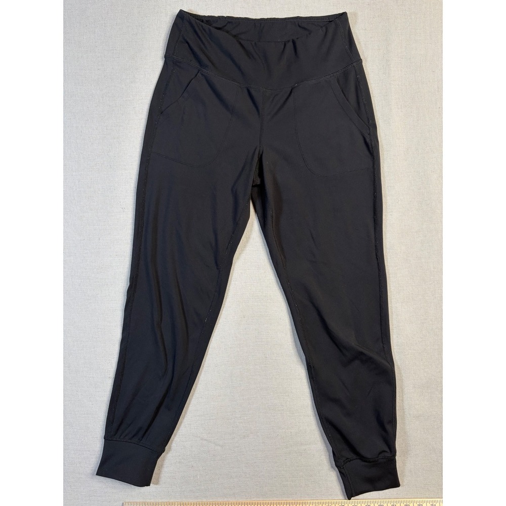 90 Degree by Reflex Womens Black High Waist Jogger Leggings with Pockets Small
